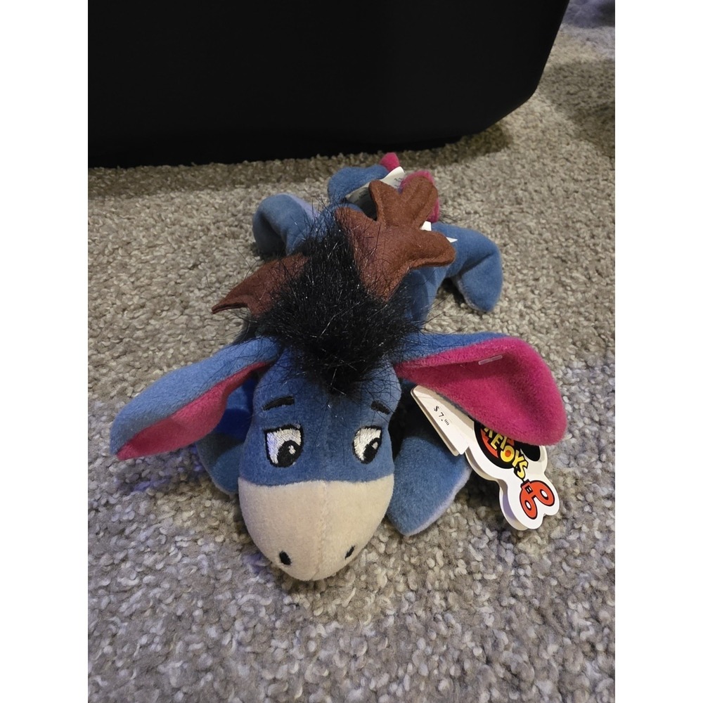 Disney Winnie the Pooh Eeyore Plush Stuffed Animal w/ Hang Tag 1999 Vintage